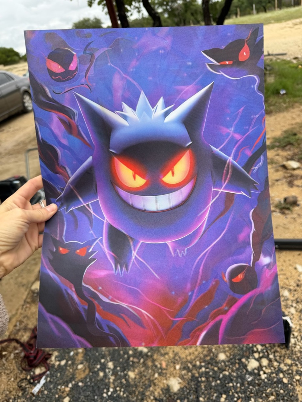 Gengar Ghost Pokémon 3D Holographic Lenticular Poster